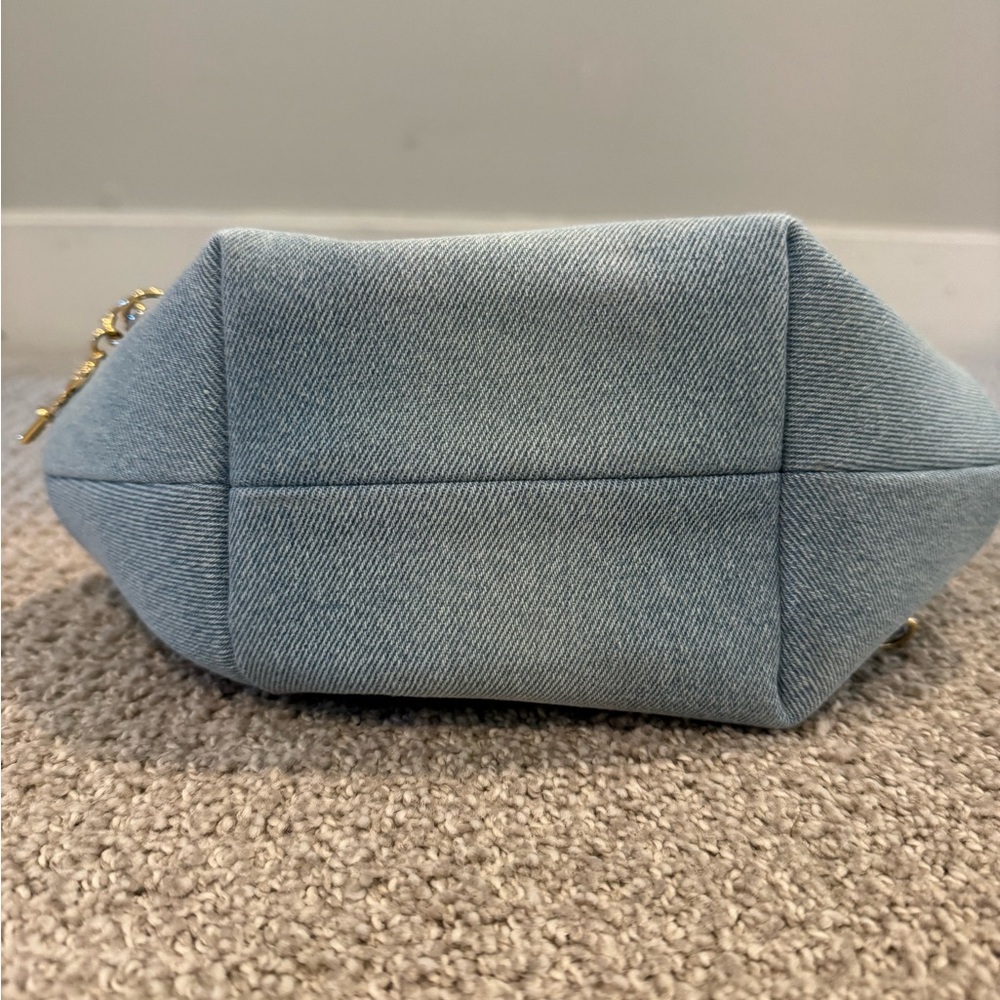 Ganni Mini Bou Denim Clutch & Crossbody Bag with Charms - Picture 11 of 12